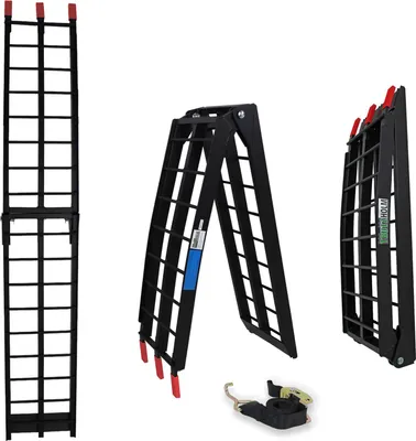 Produktbild von TRUTZHOLM 1 x Auffahrrampe klappbar 180 cm Traglast 340 kg Alu schwarz Riffelstab Verladerampe