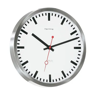 Produktbild von Hermle Hermle Funk-Bahnhofsuhr, silber