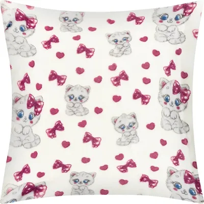 Produktbild von Kissen ELLIK - Kindermotiv - 35x40 cm - Rosa,Weiß