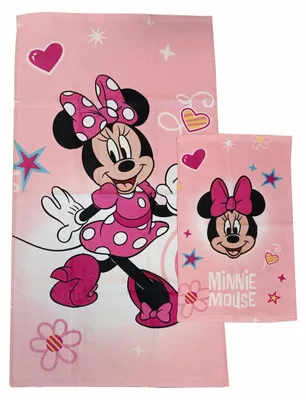 Productafbeelding van Hermet 8907 020, 100% katoen, Disney, Disney Minnie Mouse, set badhanddoeken van badstof