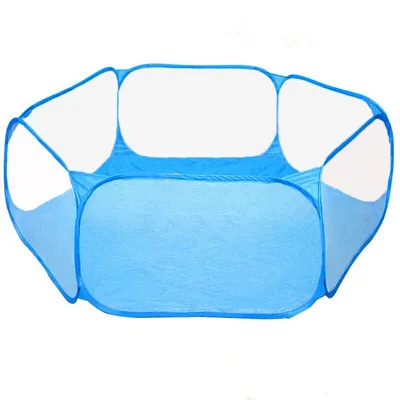 Image de INF Enclos pour petits animaux d'intérieur/d'extérieur pliable Bleu