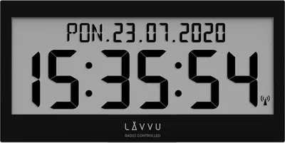 A digital clock displaying the date and time.