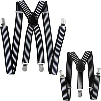 Produktbild von axy Vater-Sohn Partnerlook Hosenträger set für Herren-Damen-Kinder 1-6 Jahre alt verstellbar Familien Outfit Ideal für Festival Fotoshooting Hochzeit