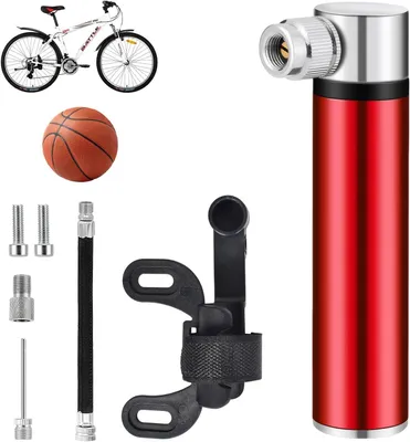 Produktbild von Mini-Fahrradpumpe 120 PSI, Aluminium, mit Rahmenhalterung, für Rennrad