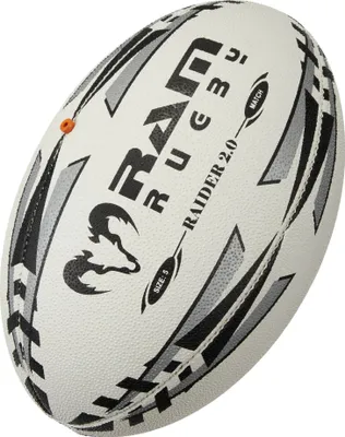 Image de Raider Match 2.0 - Ballon de rugby de compétition - 3D Grip - Marque n°1 du rugby en Europe - Forme et longévité parfaites - Taille 5 - Noir