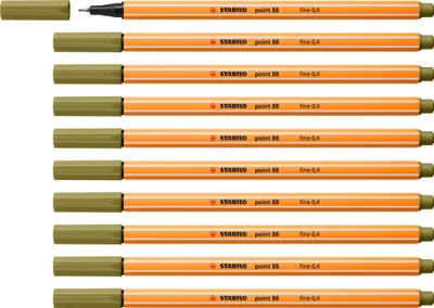 Produktbild von STABILO Fineliner -  point 88 - 10er Pack - schlammgrün