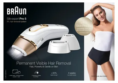 Produktbild von Braun Silk-expert Pro 5 PL5243, Gold, Weiß, Lichtimpulstechnologie (IPL), AC, 100 - 240 V, Box