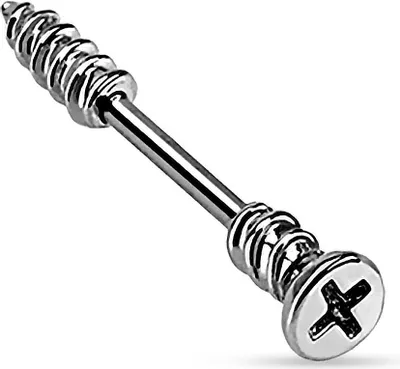 Produktbild von Brustwarzen Piercing Nippelpiercing Brustpiercing Schraube Straight Barbell