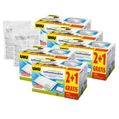 Produktbild von UHU original Luftentfeuchter Nachfüllbeutel 450g Duftneutral (17er Pack)