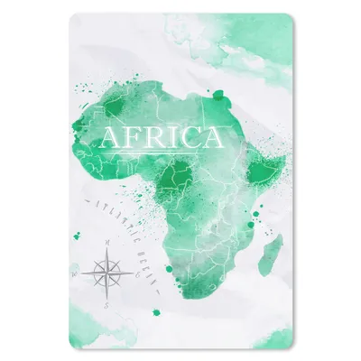 Produktbild von MuchoWow® Mauspad Mousepad Afrika - Weltkarte - Aquarell 40x60 cm - Mousepads - Maus Mat - Pad - Mausunterlage - Schreibtisch Accesoire