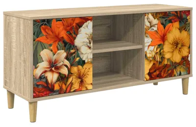 Obrázok produktu pre vidaXL TV skrinka GENNEP, 102 x 33 x 50 cm, drevotrieska, Imitácia Sonoma