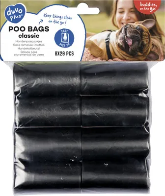 Obrázek produktu pro Sáčky na psí exkrementy Duvoplus classic black - 8 x 20 kusů