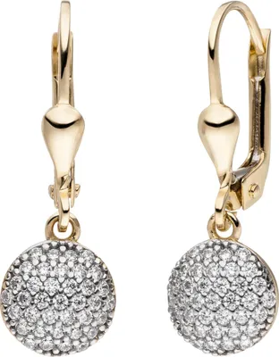 Produktbild von Ohrhänger aus 333 Gold Gelbgold mit 74 Zirkonia Ohrringe Ohrschmuck Damen