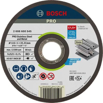 Produktbild von PRO Stainless Steel and Metal Trennscheibe, 115 x 1 x 22.23 mm, gerade, oSa