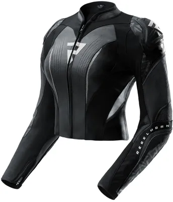 Produktbild von Rebelhorn Diva RS Damen Motorrad Lederjacke, schwarz/weiß, 40