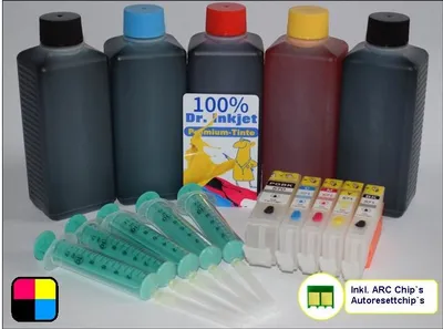 Produktbild von IRP1052-250 - CISS / Easyrefillpatronen Supersparpack für PGI525 & CLI526er mit 1250ml Dr.Inkjet Premium Nachfülltinte