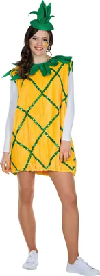 Produktbild von Ananas Ananaskostüm Fruchtkostüm gelb Karneval Fasching Damen Kostüm S-L