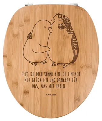 Produktbild von Mr. & Mrs. Panda WC-Brille Wellensittich Liebe - Transparent - Geschenk, Umarmung, Klobrille, WC Brille, Umarmen, Sitz, Toilettendeckel, Klodeckel, Verknallt, Ehefrau