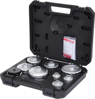 Produktbild von KS Tools Öldienstschlüssel-Satz für Ölfilter- und Filtergehäusedeckel, 9-tlg