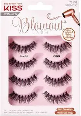 Künstliche Wimpern auf einem Streifen Blowout Pixie x4 Kiss 02
