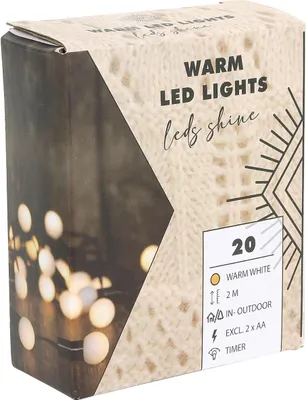 Productafbeelding van LED-lamp met 20 LED's, werkt op batterijen