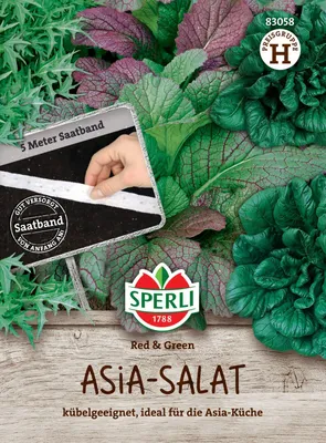 Produktbild von SPERLI Saatband Red and Green für Asiasalat 5 lfd. Meter