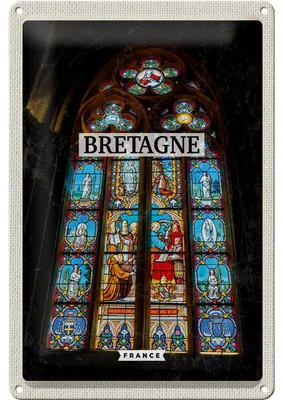 Produktbild von Blechschild Reise 20x30cm Bretagne France Kapelle Reiseziel