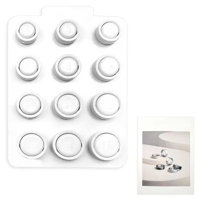 Produktbild von Ringgrössenmessgerät Set - 12 Größen von 4 bis 15 - RBB0443_2508