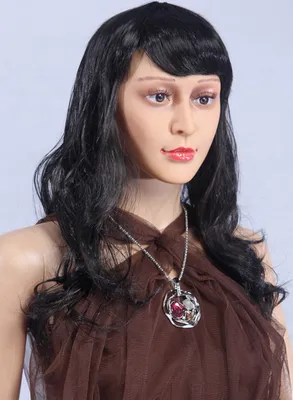 Produktbild von Eurotondisplay Perücke Wig lang gelockt C3 Haarteil Schwarz