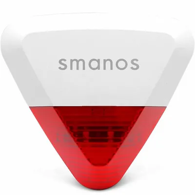Produktbild von smanos WS-20, Drahtlose Sirene, Draußen, 80 m, 868 - 915 MHz, 105 dB, IP55