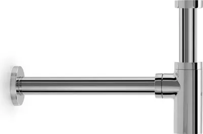 Produktbild von Ablaufgarnitur Chrom Abfluss und Siphonset Waschbecken Waschschale Ablaufgarnitur Siphon TP254C 100% Messing