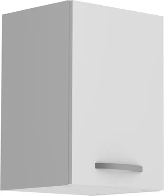 Zdjęcie produktu dla Oslo High Furniture 1 Tür + Tablette - Matt Weißes Dekor - L 40 x D 36 x H 58 cm