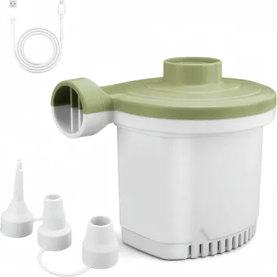 Produktbild von Elektrische Luftpumpe mit 3 Düsen,2-in-1 Inflate und Deflate Elektropumpe,2500mAh Wiederaufladbar, für Camping, Luftmatratze,Pool,Schwimmring (Grün)