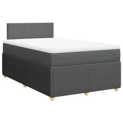 Produktbild von Boxspringbett mit Matratze Dunkelgrau 120x200 cm Stoff