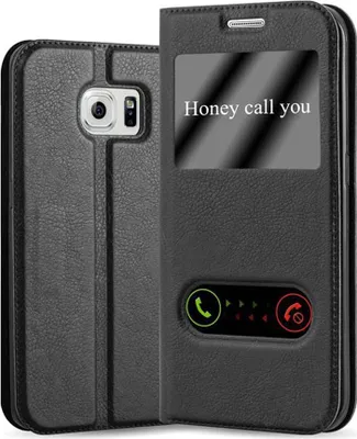 Image de Cadorabo Housse pour Samsung Galaxy S6 EDGE PLUS Housse en noir Housse pour portable Book Case Cover Etui