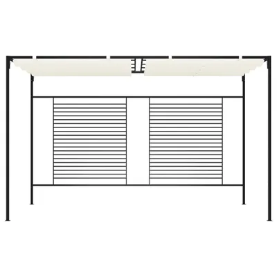Produktbild von vidaXL Pavillon mit Ausziehbarem Dach 3x4x2,3 m Cremeweiß 180 g/m²