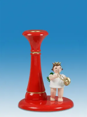 Produktbild von Kerzenhalter Engel am Himmelstor rot ohne Krone Höhe 6cm NEU
