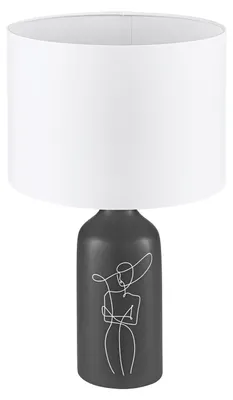 Obrázek produktu pro Eglo 43823 VINOZA E27 Stolní lampa Ø300mm Černá Bílá