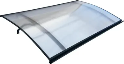 Produktbild von Vordach aus aluminium STARKEDACH L-160, dunkelgrau, 160x100x25cm; mit 6mm polycarbonat beschichtung