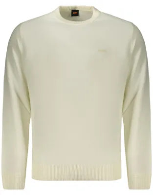 Produktbild von Elegantes Herren Langarmshirt mit Rundhals und Stickerei in Weiß