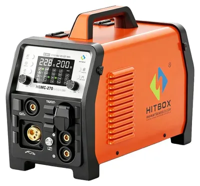 Imagen del producto de Máquina de soldar, 6 funciones en 1, alto rendimiento, modelo HBMC270, compatible con enchufes europeos de 220V-240V