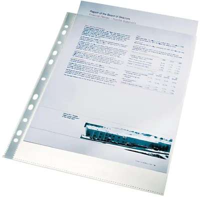 Image de Esselte 13089 Pochettes standard - transparent, 0,04 mm, A4, 100 pièces