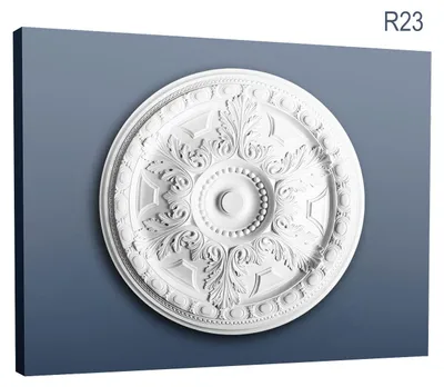 Produktbild von Orac Decor R23 LUXXUS Deckenrosette Stuck-Rosette Einrichtungs Akanthus-Blätter | 71 cm