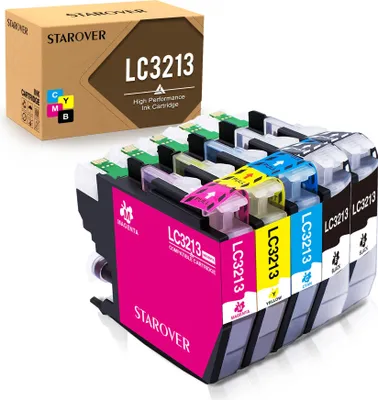 Produktbild von 5x kompatibel Tintenpatrone für Brother LC3213 LC3211 für Brother MFC-J497DW DCP-J572DW MFC-J491DW MFC-J890DW MFC-J895DW DCP-J774DW, 2 Schwarz/Cyan/Gelb/Magenta