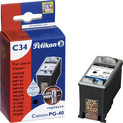 Produktbild von Pelikan C34, Schwarz, Tinte auf Pigmentbasis, 1 Stück(e)