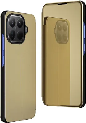 Immagine prodotto di Custodia a specchio in Pelle finta per Xiaomi 15T Pro Supporto orizzontale Oro