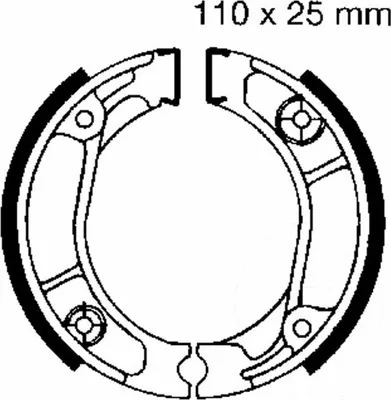 Immagine prodotto di Ganasce freno posteriori scanalate EBC H304G con molle D.110mm