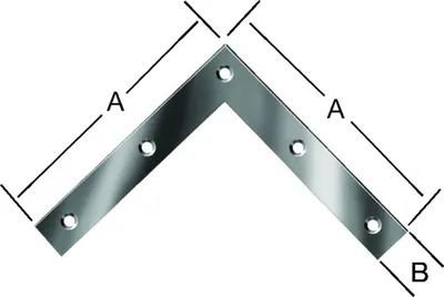 Produktbild von VORMANN Tür-Eckwinkel L 200 x H 200mm Enden gerade Stahl verzinkt