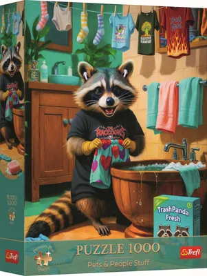 Produktbild von Trefl, Waschbär Wäschetag, 1000 Teile Premium Plus Puzzle