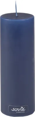 Produktbild von Sovie CANDLES Stumpenkerze in Dunkelblau Ø 50 mm x H 150 mm, Brenndauer ca. 42 St. - 1 Stück